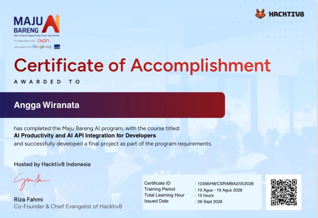 Hacktiv8 AI Certificate